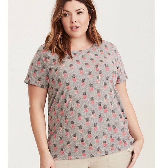 torrid Tops - Torrid pineapple print pocket tee size 1 / XL